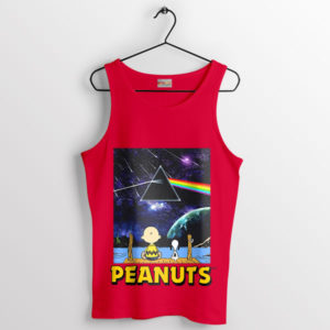 Snoopy's Floydian Trip To The Moon Red Tank Top