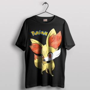 Snuggle Up with Fennekin Pokemon Black T-Shirt