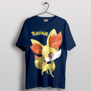 Snuggle Up with Fennekin Pokemon Navy T-Shirt