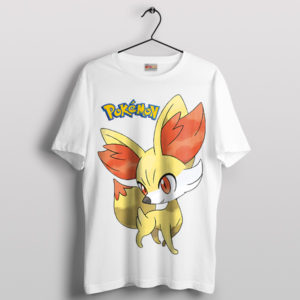 Snuggle Up with Fennekin Pokemon White T-Shirt