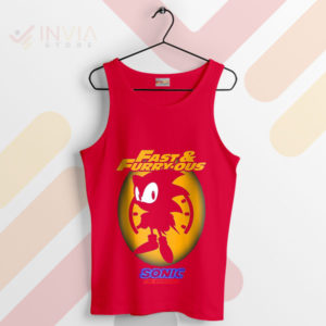 Sonic's Rush Fast and Furry-ous Red Tank Top