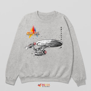 Space Odyssey Ukiyo-e Star Trek Sport Grey Sweatshirt