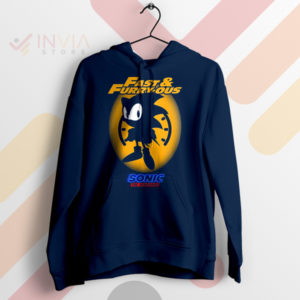 Speedster Sonic Fast and Furry-ous Navy Hoodie