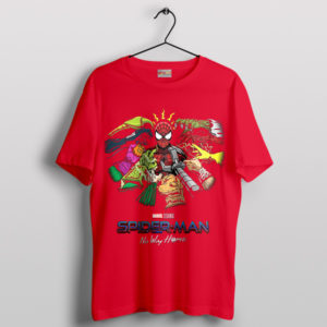 Spider-Man No Way Home All Villains Red T-Shirt