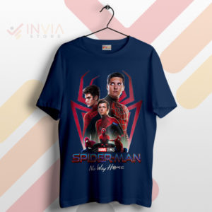 Spider-Verse Trio Peter Parker Unite Navy T-Shirt