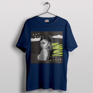 Spotlight Ariana Who Run the World Navy T-Shirt