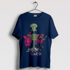Squidward Hilarious Escape Squid Game Navy T-Shirt