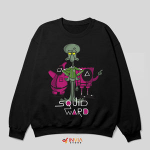 Squidward's Survival in Squid Game Black Sweatshirt