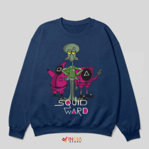 Squidward's Survival in Squid Game Navy Sweatshirt