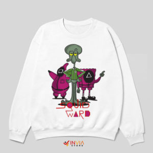 Squidward's Survival in Squid Game White Sweatshirt