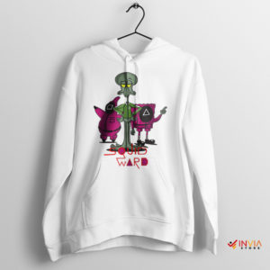 Squidward's Twist on Squid Game White Hoodie