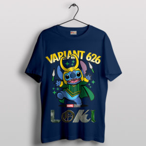 Stitch Variant Joins Multiverse Loki Navy T-Shirt