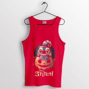 Stitch's Halloween Magic Pumpkin Red Tank Top