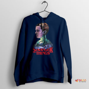 Stranger Things Star Eleven Graphic Art Navy Hoodie