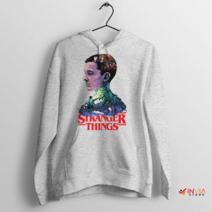 Stranger Things Star Eleven Graphic Art Sport Grey Hoodie