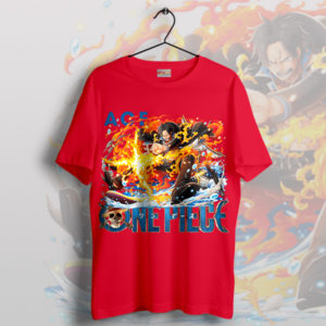 Strike Ace's Fire Attack One Piece Red T-Shirt