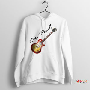 Strike a Chord with the Les Paul Guitar White Hoodie