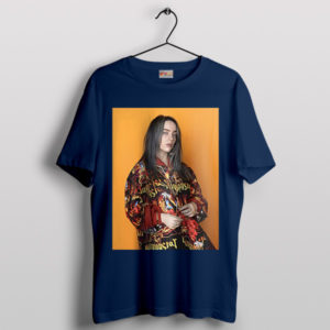 Strike a Pose Billie Eilish Style Navy T-Shirt