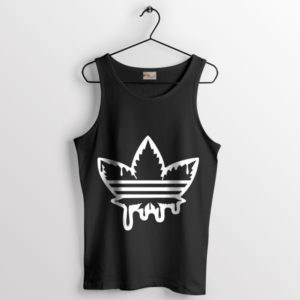 Style Cannabis Leaf Three Stripes Black Tank Top