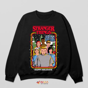 Style with Our Stranger Things Holiday Black Sweatshirt