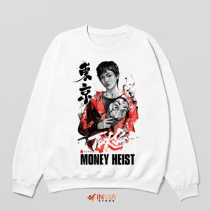 Sumi-e Tokyo Portrait Money Heist Sweatshirt
