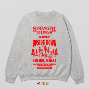 Summer at Camp Upside Down Hawkins Sport Grey Sweatshirt