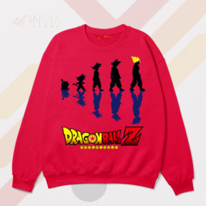 Super Saiyan Goku's Evolution Anime Red Sweatshirt
