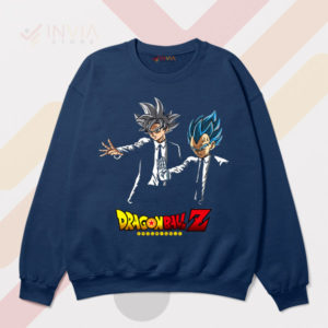 Super Saiyan Pulp Fiction Scene Navy Sweatshirt