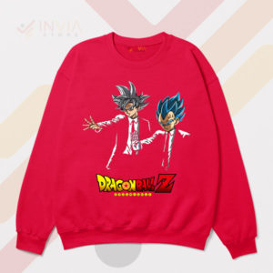 Super Saiyan Pulp Fiction Scene Red Sweatshirt