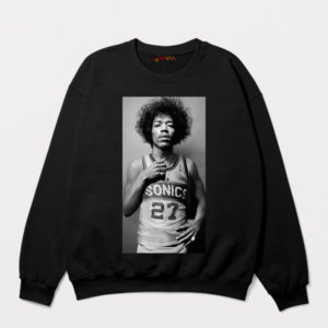 SuperSonics Legend Jimi Hendrix 27 Black Sweatshirt