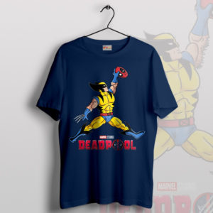 Superhero X-Men Air Mutant Wolverine Navy T-Shirt