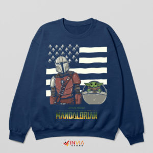 Swag Mando and Baby Yoda Stankonia Navy Sweatshirt
