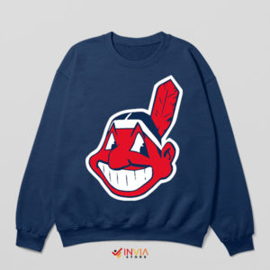 Symbol of Cleveland Indians History Navy Sweatshirt