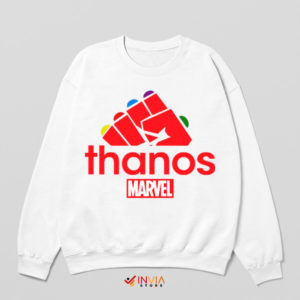 Thanos-inspired Adidas Symbol Art White Sweatshirt