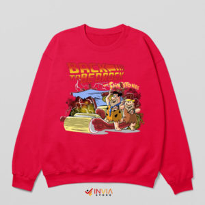 The Flintstones Meet Back to the Future Red Sweatshirt