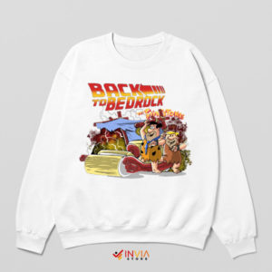 The Flintstones Meet Back to the Future White Sweatshirt