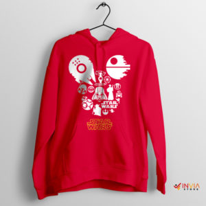 The Force of Mickey Galactic Star Wars Red Hoodie
