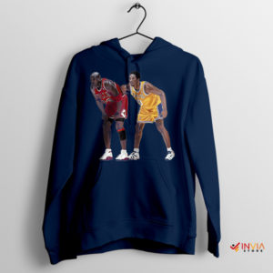 The GOAT Debate Kobe and Jordan Navy Hoodie