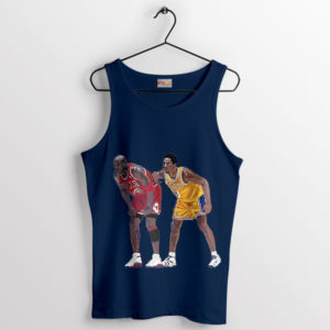 The GOAT Rivalry Kobe and Jordan Navy Tank Top