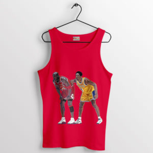 The GOAT Rivalry Kobe and Jordan Red Tank Top