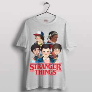 The Gang Stranger Things Series Art Edition Sport Grey T-Shirt