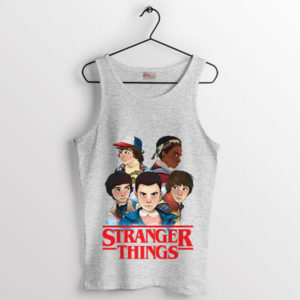 The Gang Upside Down Stranger Things Sport Grey Tank Top