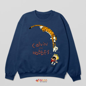 The Great Escape Calvin and Hobbes Navy Sweatshirt