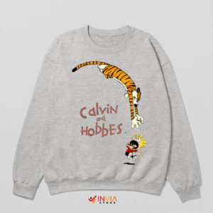 The Great Escape Calvin and Hobbes Sport Grey Sweatshirt
