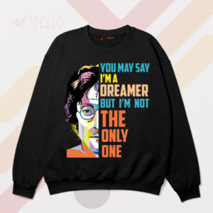 The Imagine Inspiration Lennon Art Black Sweatshirt