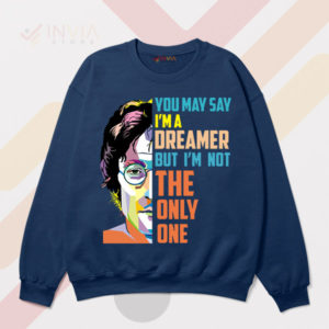 The Imagine Inspiration Lennon Art Navy Sweatshirt