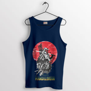 The Mandalorian Blade Samurai Art Navy Tank Top