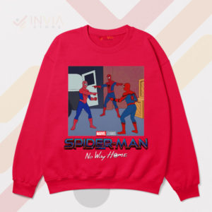 The Multiverse Meme Three Spiders Red Sweatshirt