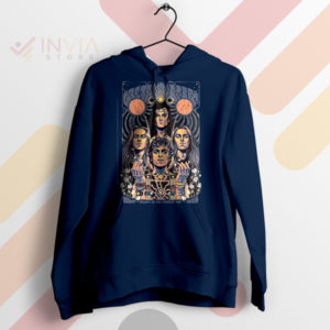 The Peaceful Dark Side Pink Floyd Anthem Navy Hoodie
