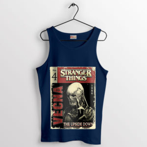 Thrills of the Stranger Things Vecna Navy Tank Top